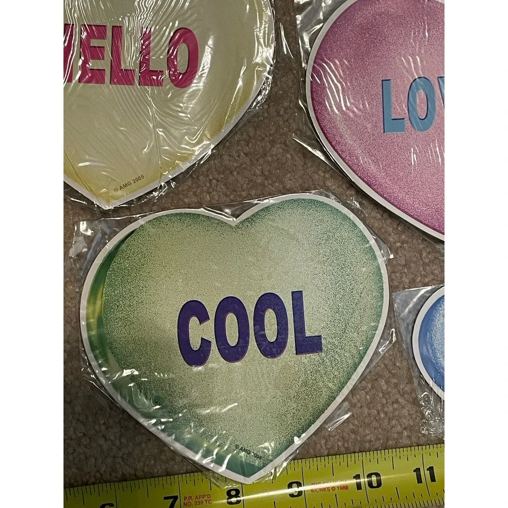 Vtg Valentine's Day Heart Garage‎ Magnets Large